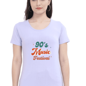 Female Round Neck Half Sleeve Classic || 90's Music