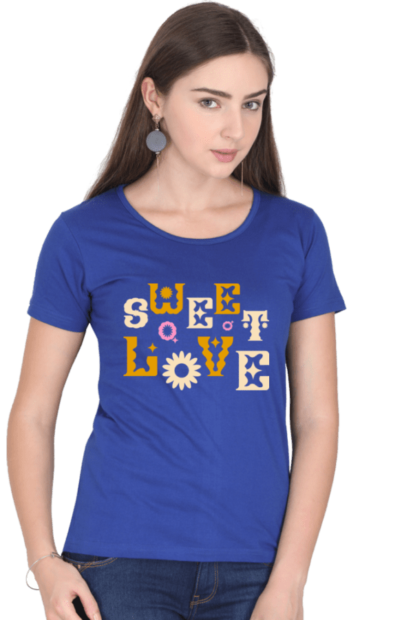 Female Round Neck Half Sleeve Classic || Sweet Love