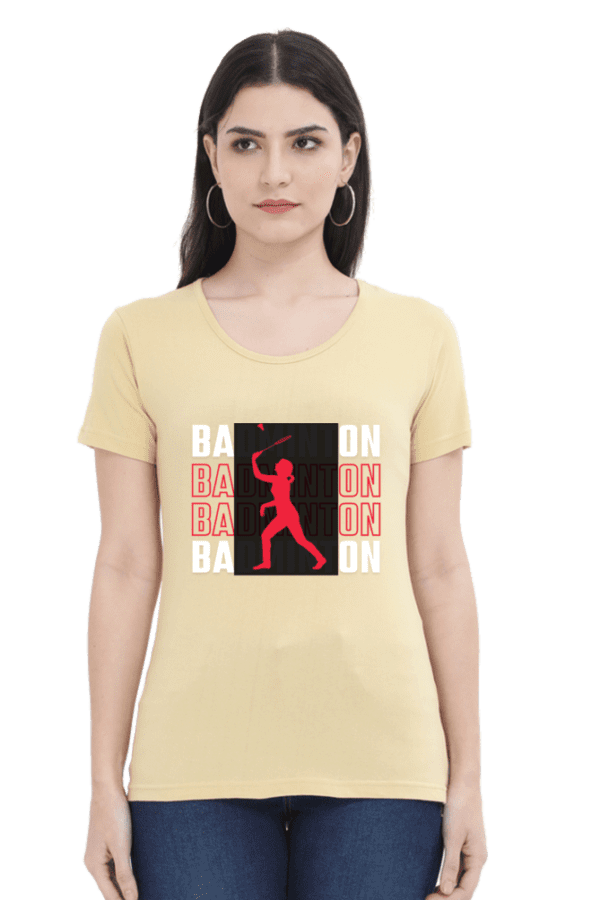 Female Round Neck Half Sleeve Classic || Badminton