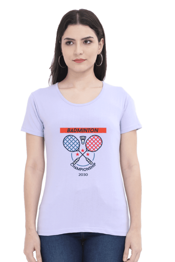 Female Round Neck Half Sleeve Classic || Badminton