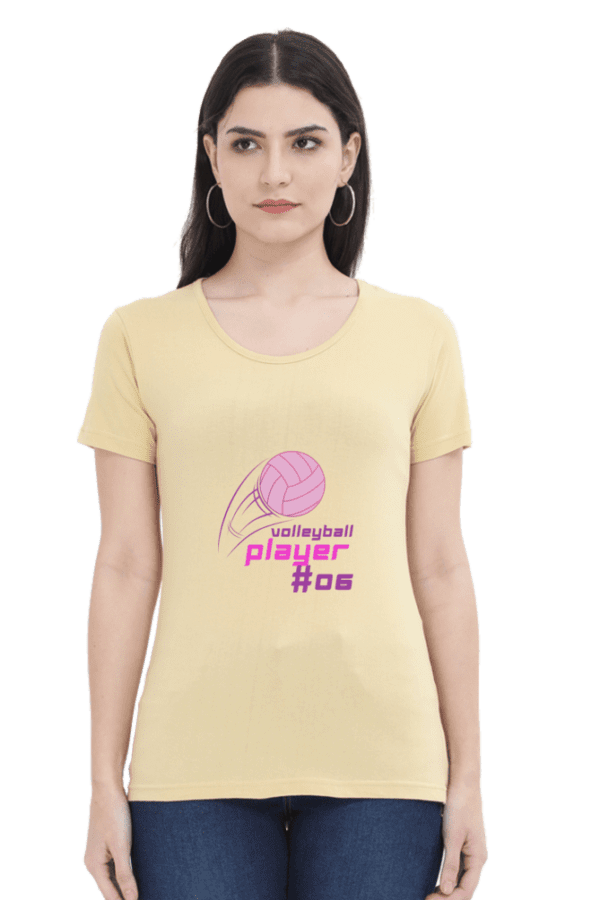 Female Round Neck Half Sleeve Classic || Volleyball