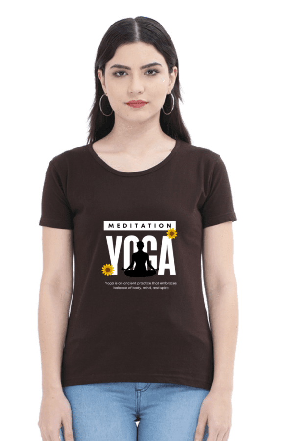 Female Round Neck Half Sleeve Classic || Meditation Yoga