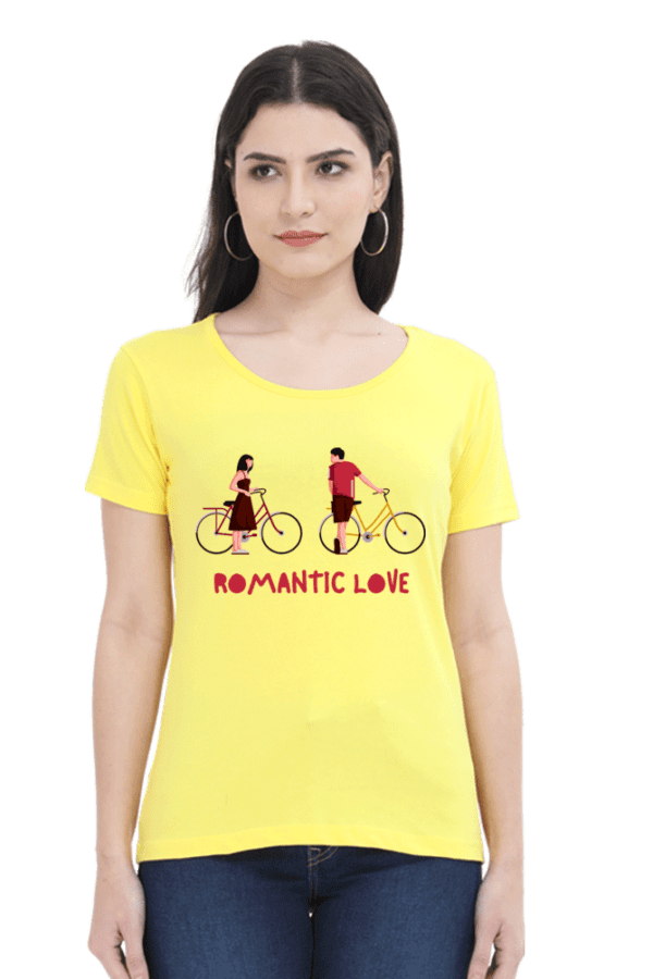 Female Round Neck Half Sleeve Classic || Romantic Love