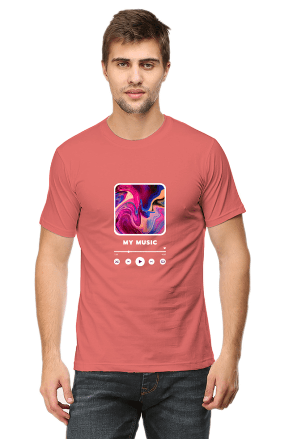 Male Round Neck Half Sleeve Classic || My Music