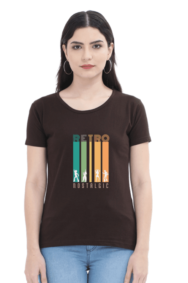 Female Round Neck Half Sleeve Classic || Retro