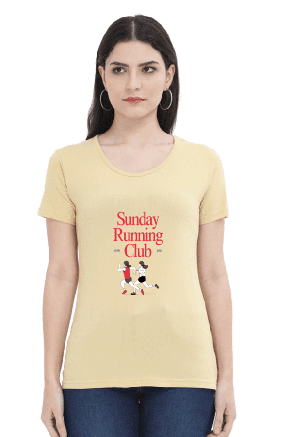 Female Round Neck Half Sleeve Classic || Sunday Running Club