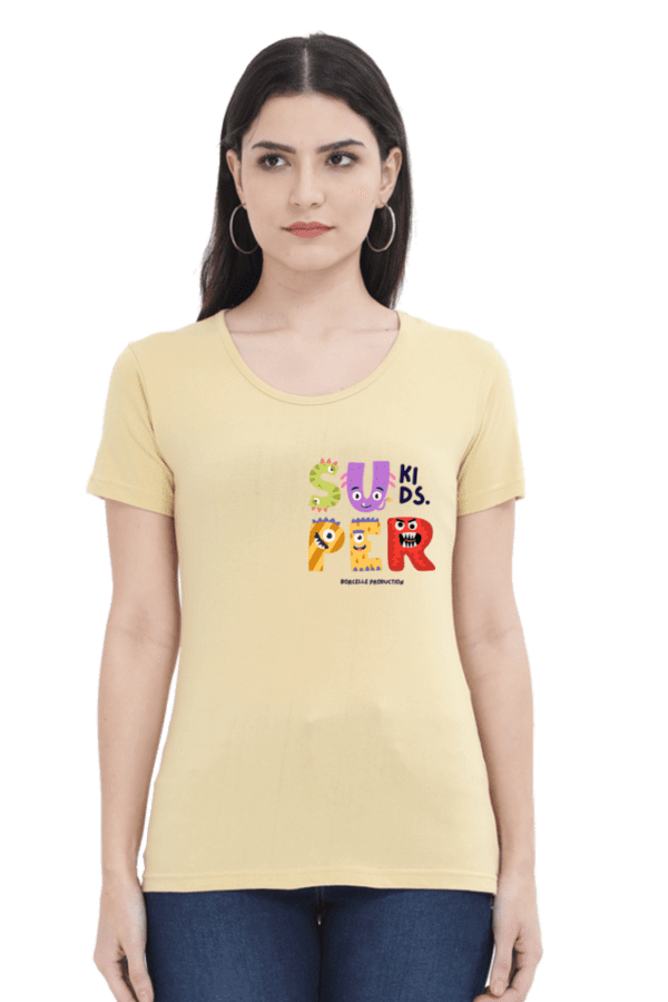 Female Round Neck Half Sleeve Classic || Super Kids