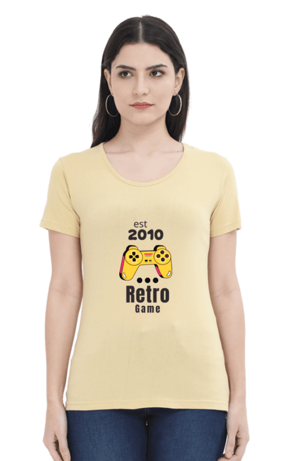 Female Round Neck Half Sleeve Classic || Retro Game