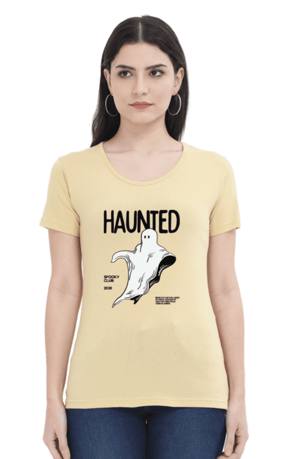 Female Round Neck Half Sleeve Classic || Haunted