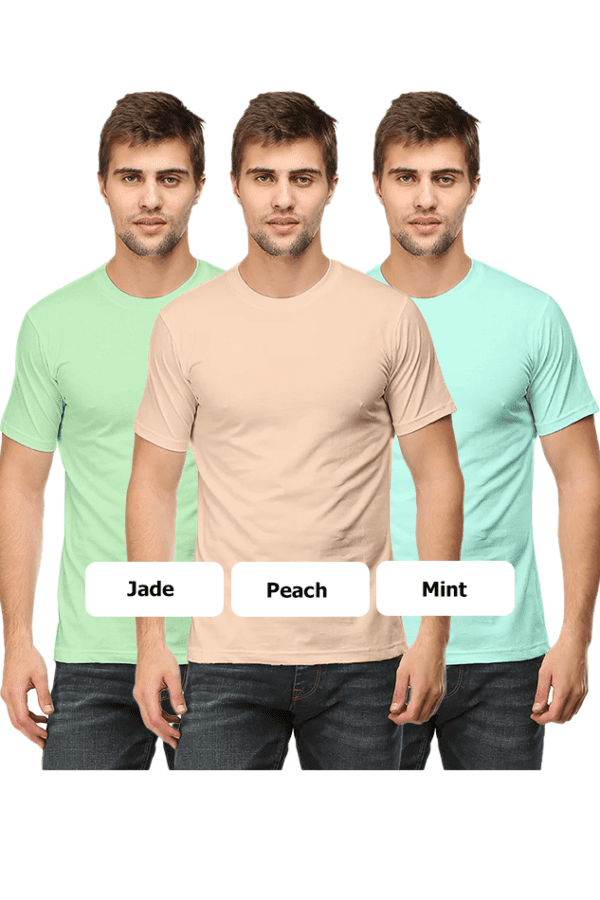 Men's t-shirt combo |  Jade, Mint, Peach