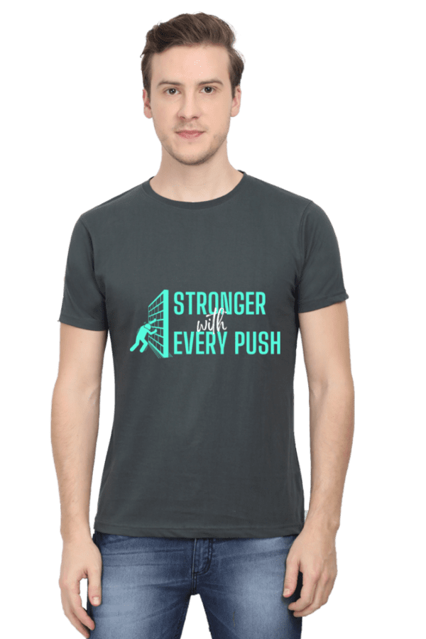 Unisex Crew T-shirt || Stronger Every Push