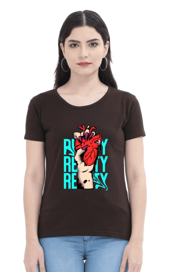 Female Round Neck Half Sleeve Classic || Reality