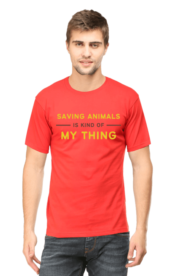 Unisex Crew T-shirt || Saving Animals is kind of My Thing