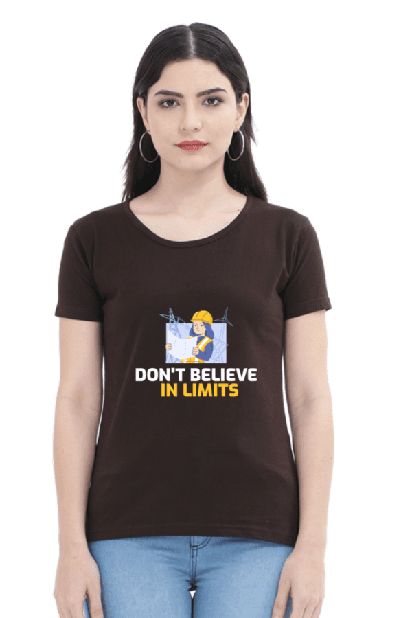 Female Round Neck Half Sleeve Classic || Don't Believe in Limits