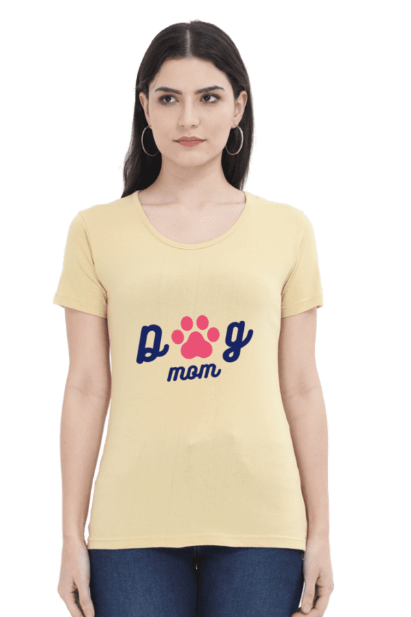 Female Round Neck Half Sleeve Classic || Dog Mom