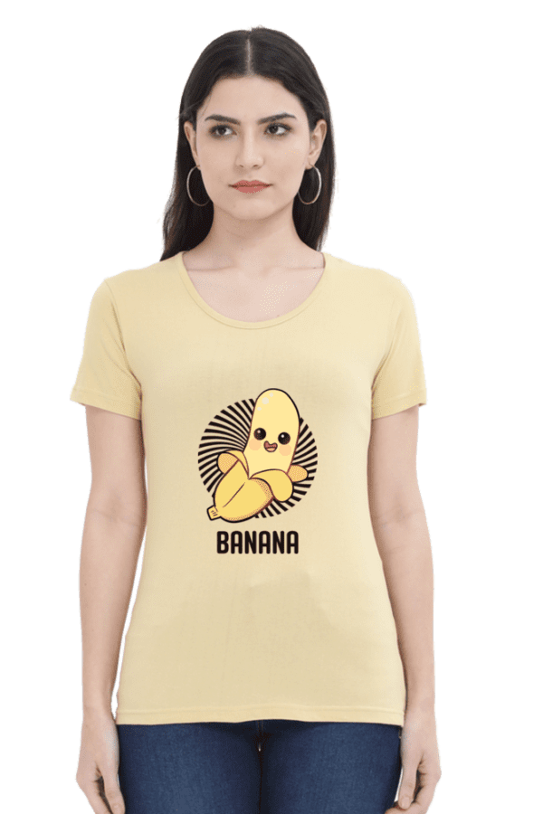 Female Round Neck Half Sleeve Classic || Banana