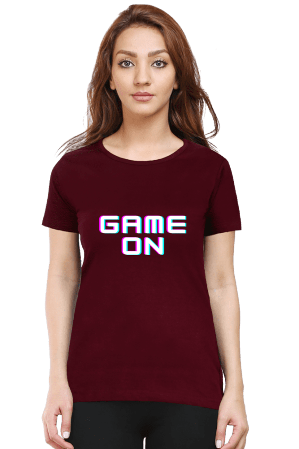 Female Round Neck Half Sleeve Classic || Game On