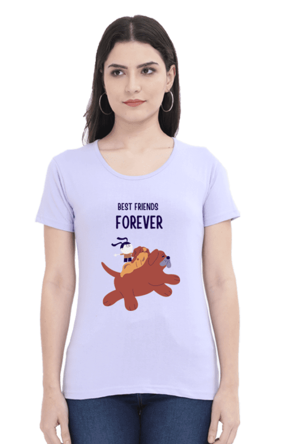 Female Round Neck Half Sleeve Classic || Best Friends Forever