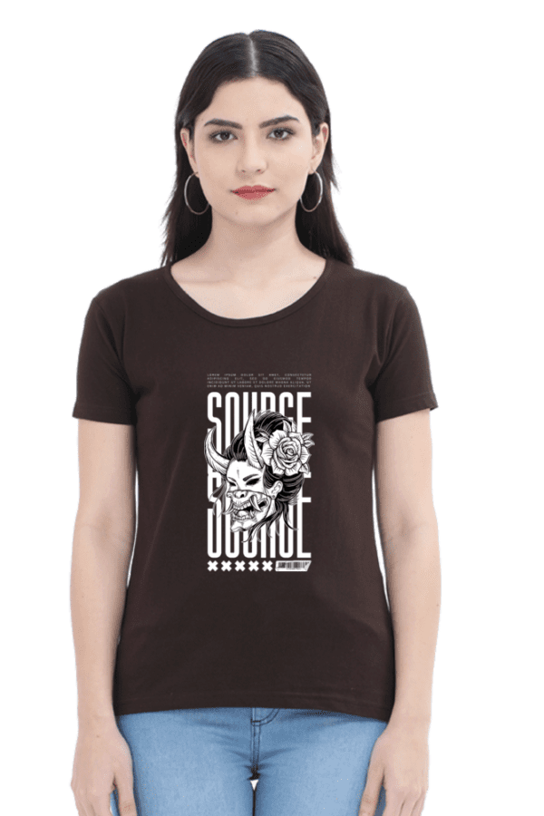 Female Round Neck Half Sleeve Classic || Horror