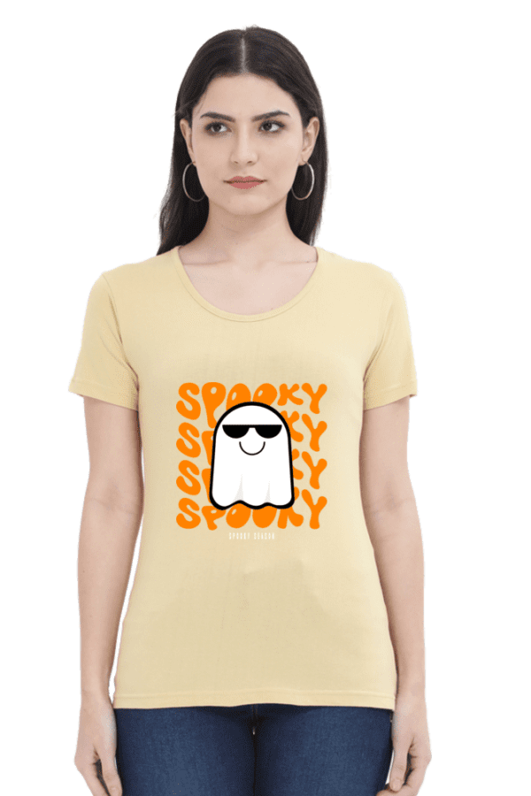 Female Round Neck Half Sleeve Classic || Spooky