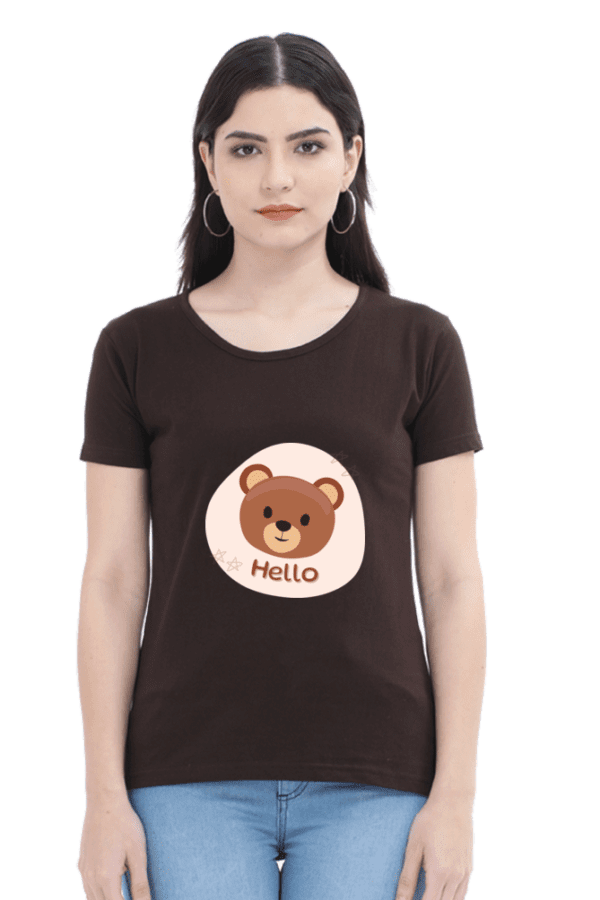 Female Round Neck Half Sleeve Classic || Hello