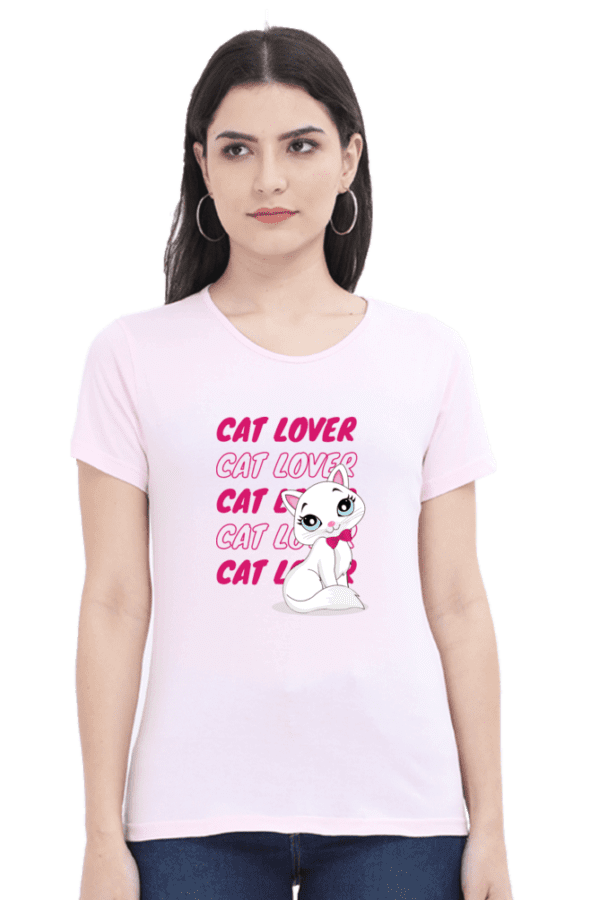 Female Round Neck Half Sleeve Classic || Cat Lovers