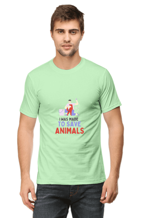 Unisex Crew T-shirt || I Was Made to Save Animals