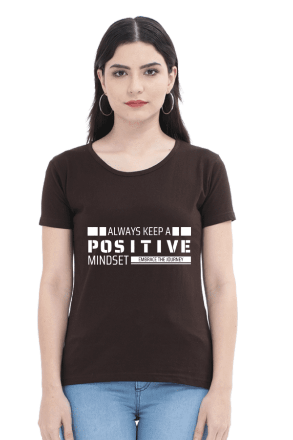 Female Round Neck Half Sleeve Classic || Always Keep Positive