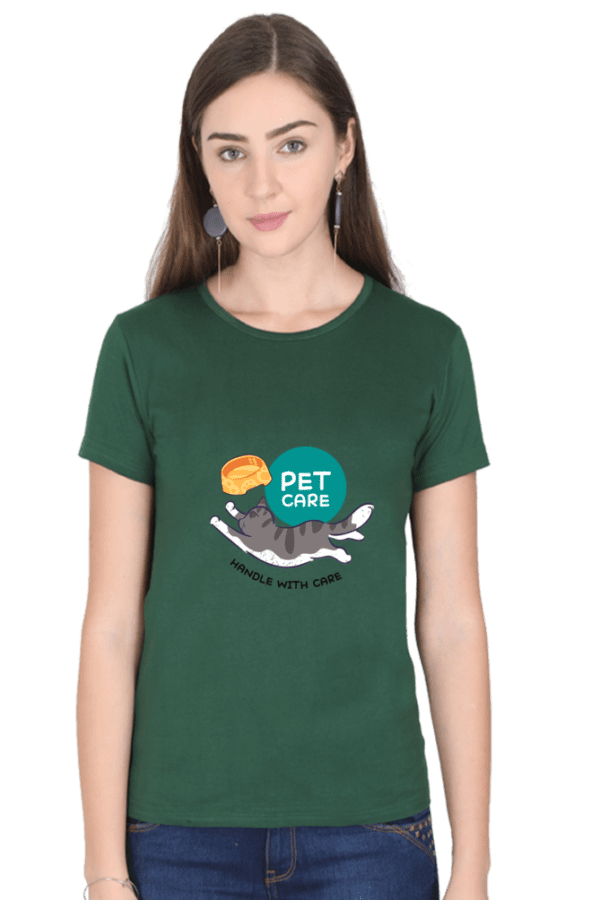 Female Round Neck Half Sleeve Classic || Pet Care