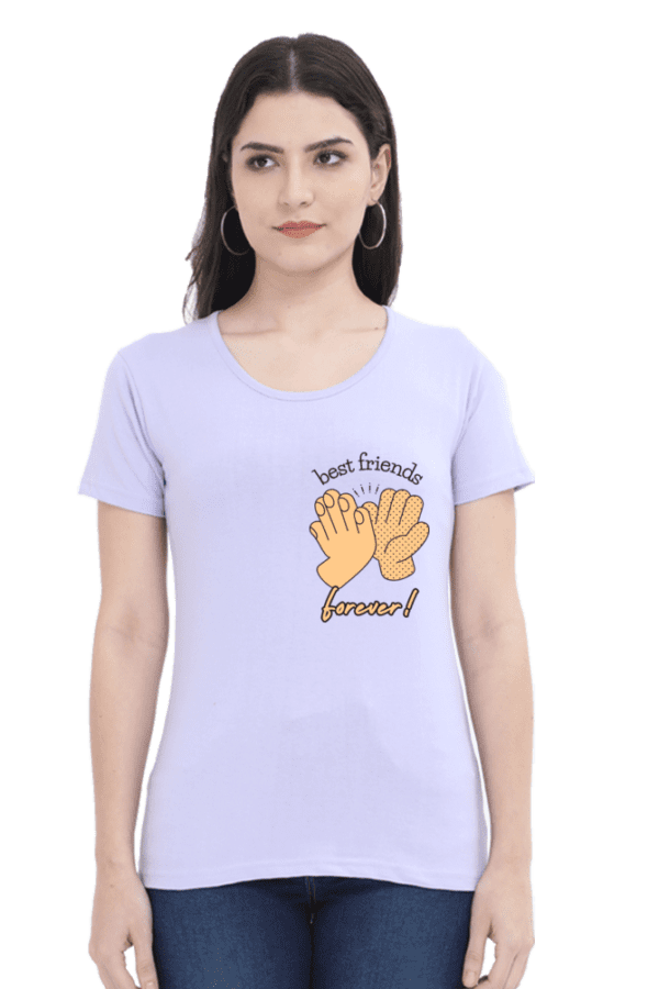 Female Round Neck Half Sleeve Classic || Best Friends Forever
