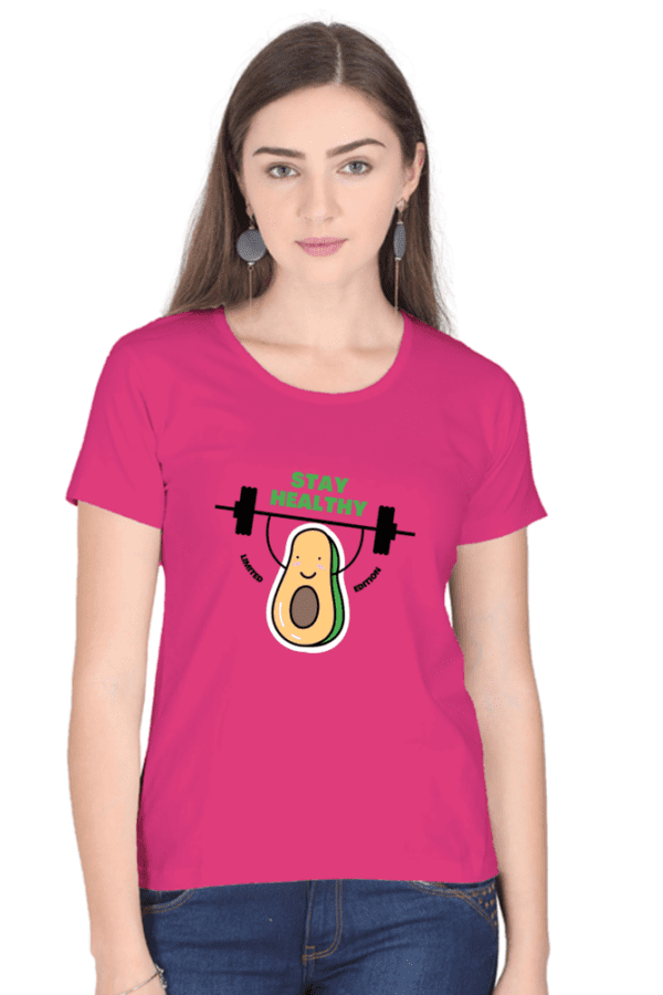 Female Round Neck Half Sleeve Classic || Stay Healthy