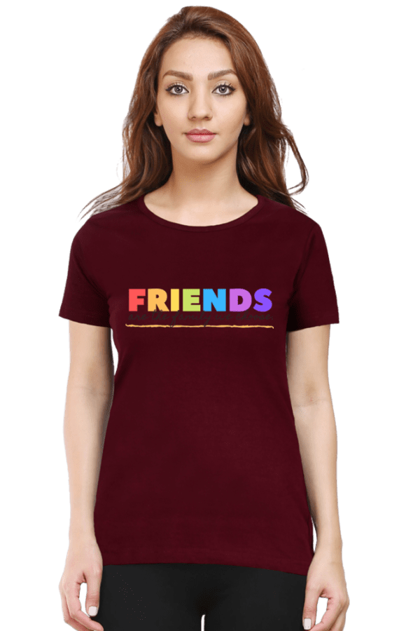 Female Round Neck Half Sleeve Classic || Friends