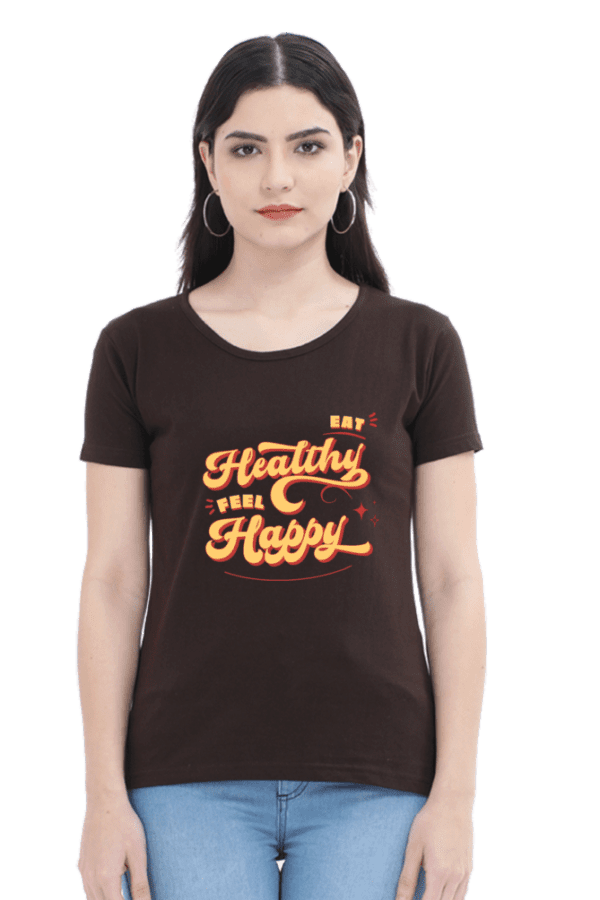 Female Round Neck Half Sleeve Classic || Healthy Feel Happy