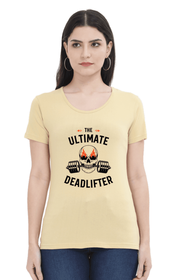 Female Round Neck Half Sleeve Classic || Ultimate DeadLifter