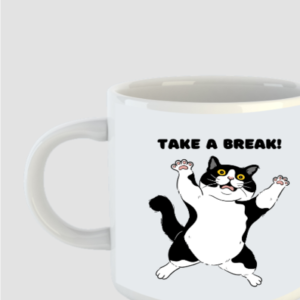 Unisex White Coffee Mug White || Take a Break
