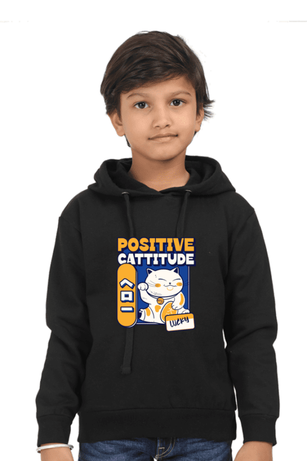 Kids Unisex Hoodie || Positive Cattitude