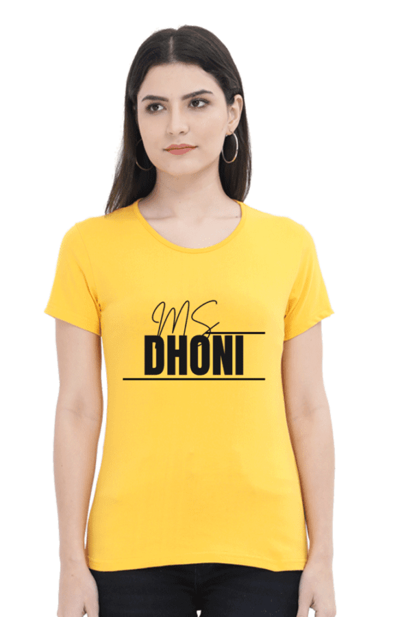 Female Classic Crew T-Shirt || MS Dhoni