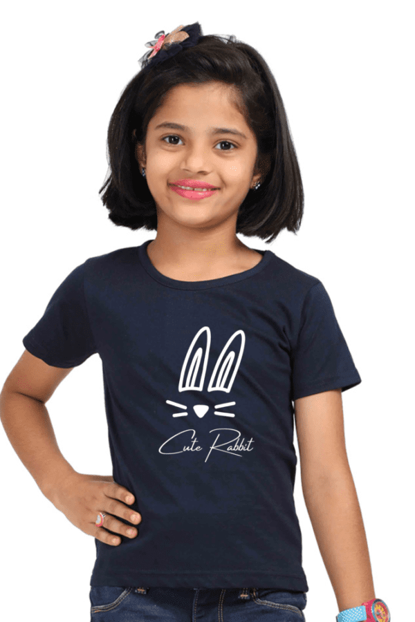 Girl Classic Crew T-Shirt || Cute Rabbit