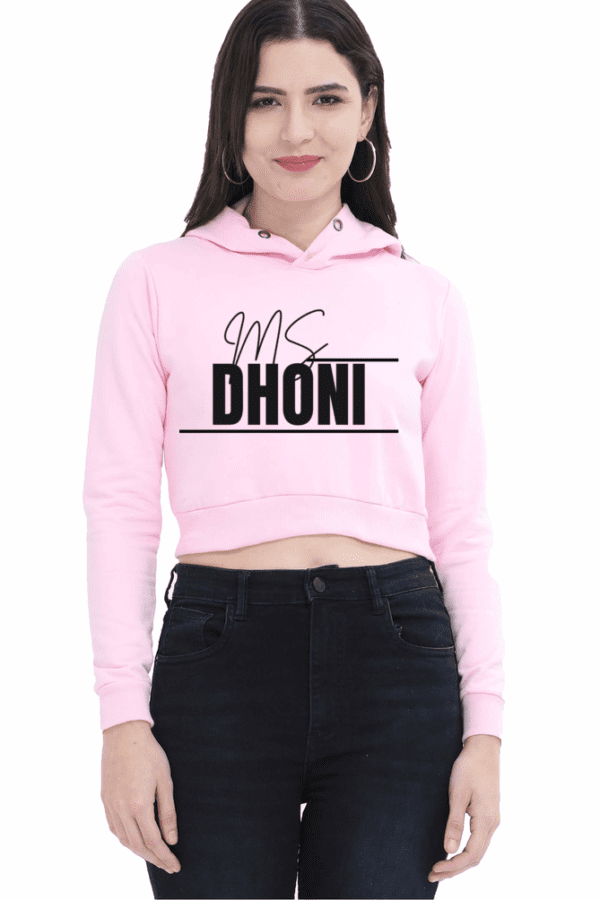 Female Cropped Hoddie || MS Dhoni
