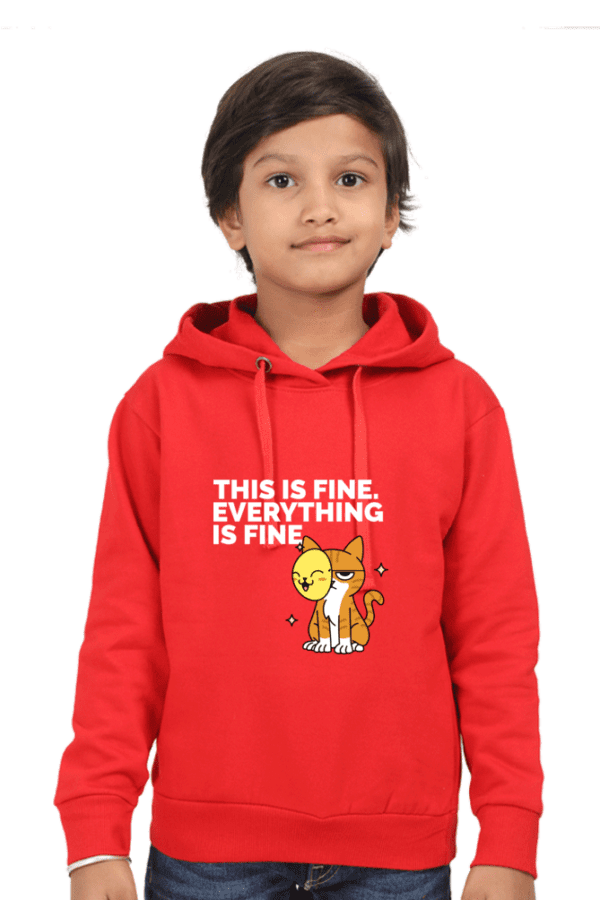 Kids Unisex Hoodie || This is Fine