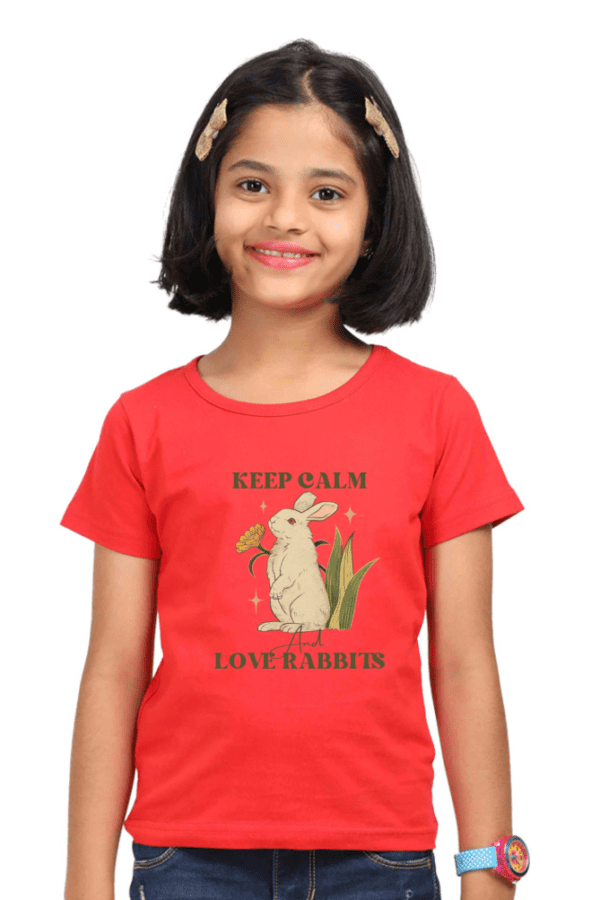 Girl Classic Crew T-Shirt || Keep Calm Love Rabbit